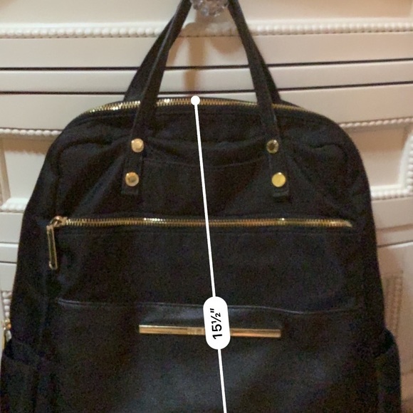 Steve Madden Classy Chic Black and Gold Backpack - Picture 6 of 6